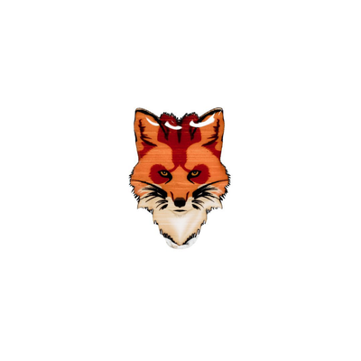 Fox - Red Fox Face Brooch
