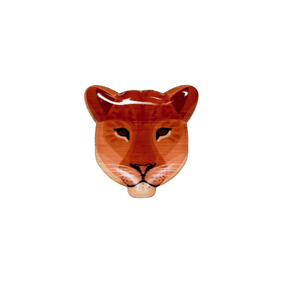 Lioness Face II Brooch