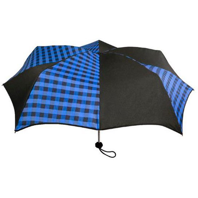Pumpkin Umbrella Supermini Blue Gingham Fold-up Umbrella